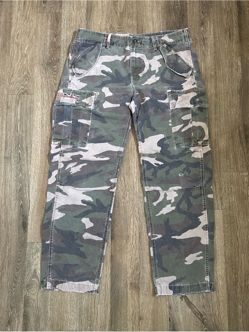 Ralph Lauren Denim Supply Camo Cargo Pants with Utility Pockets